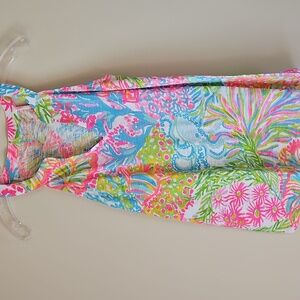 Lilly Pulitzer "Seaspray Lovers Coral" Multicolor Tropical Knit Top